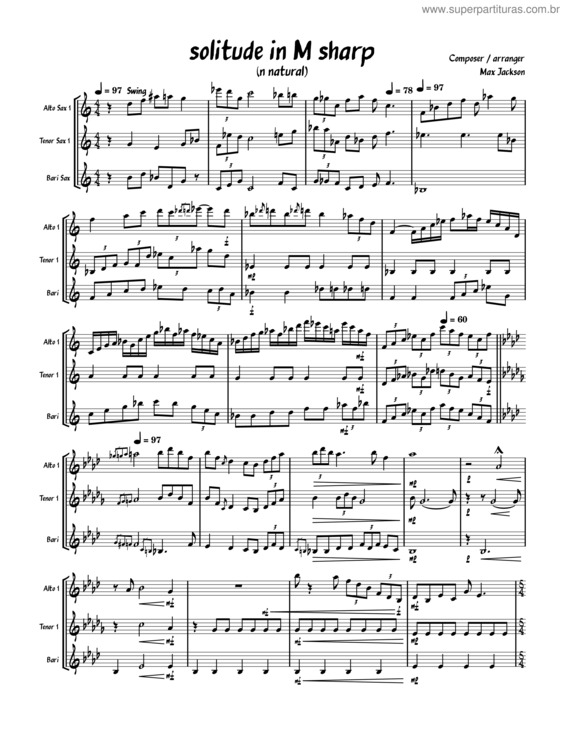 Partitura da música Solitude In M Sharp