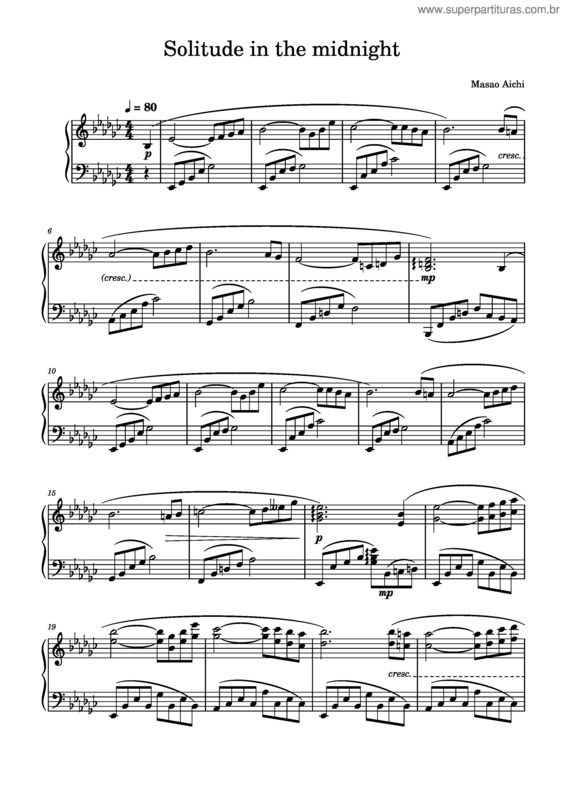 Partitura da música Solitude In The Midnight