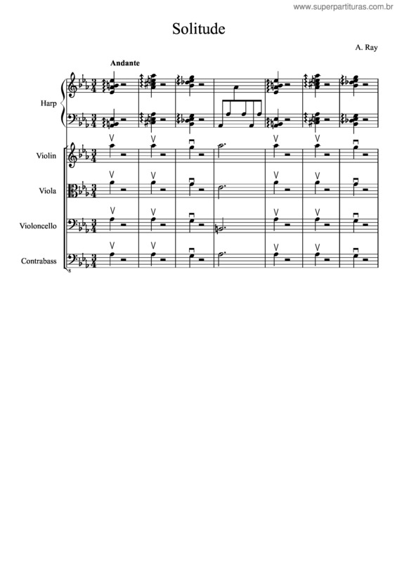 Partitura da música Solitude v.16
