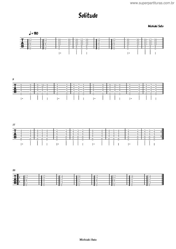 Partitura da música Solitude v.37