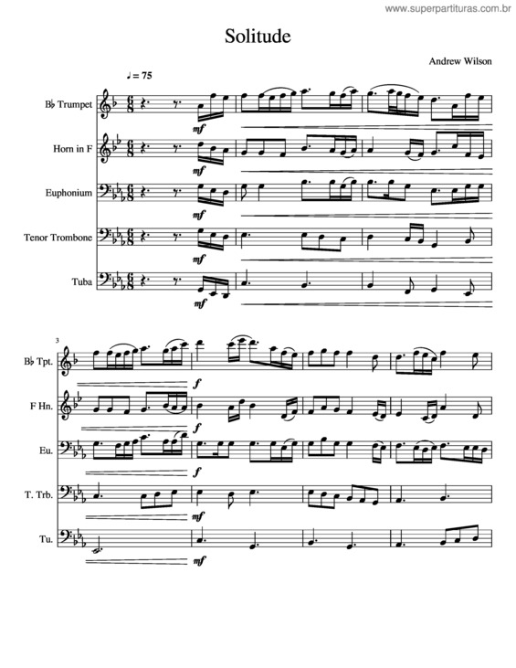 Partitura da música Solitude v.41