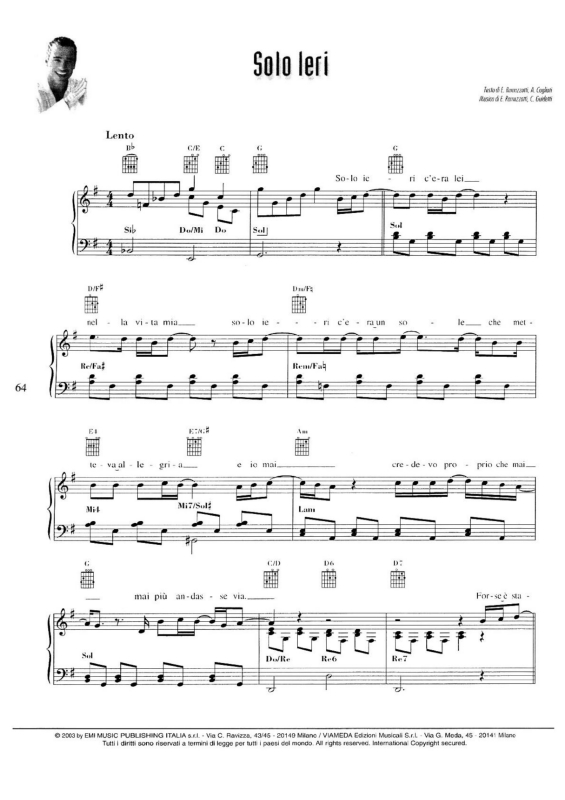 Partitura da música Solo Leri