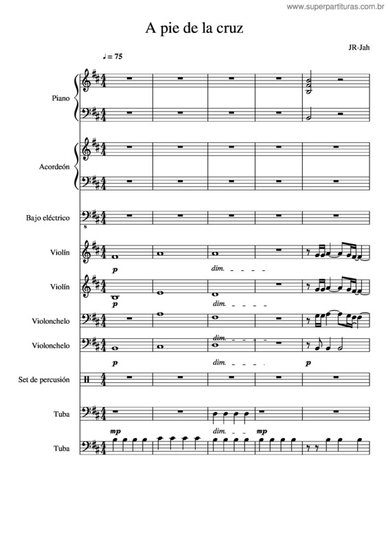 Partitura da música Solo Por Amor.