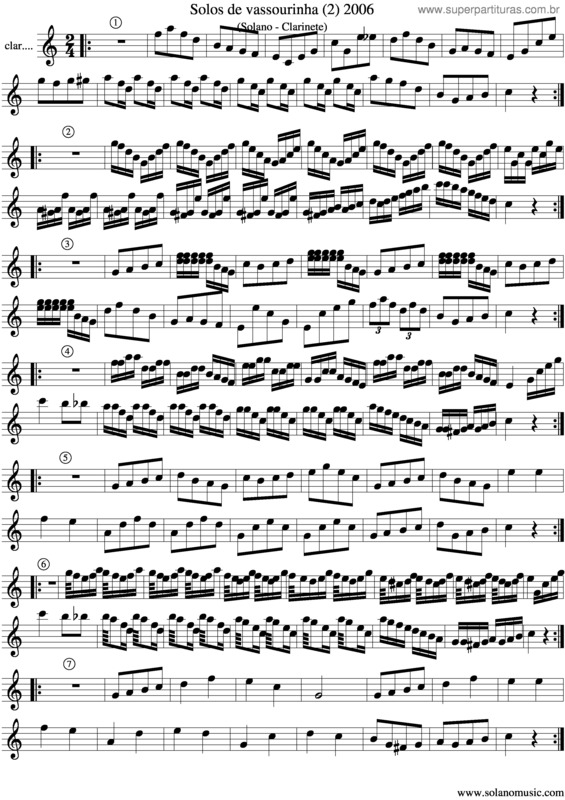 Partitura da música Solos De Vassourinha v.2