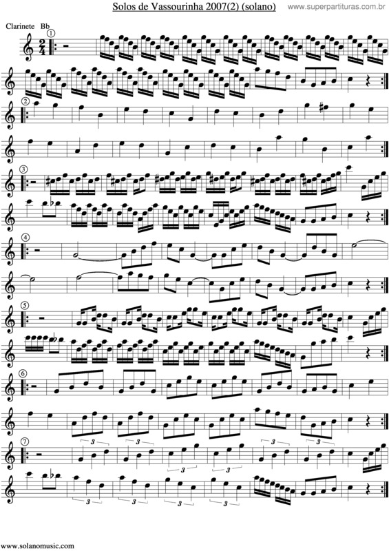 Partitura da música Solos De Vassourinha v.3