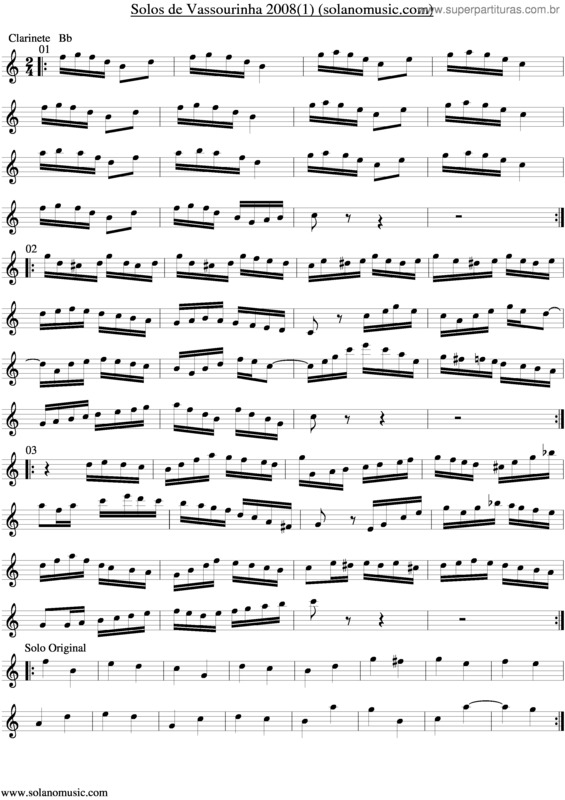 Partitura da música Solos De Vassourinha v.6
