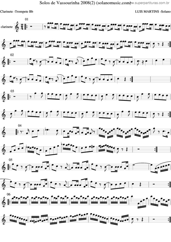 Partitura da música Solos De Vassourinha v.7