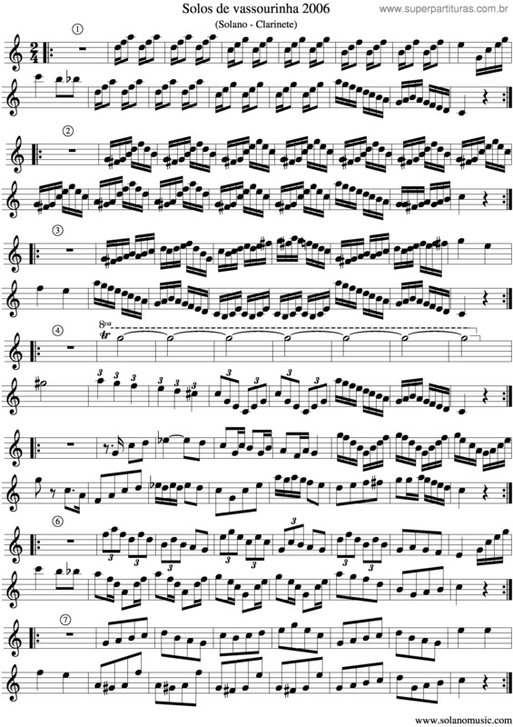 Partitura da música Solos De Vassourinha