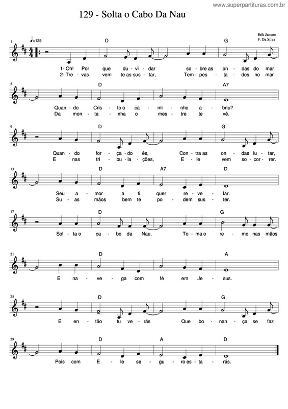 Partitura da música Solta O Cabo Da Nau v.2