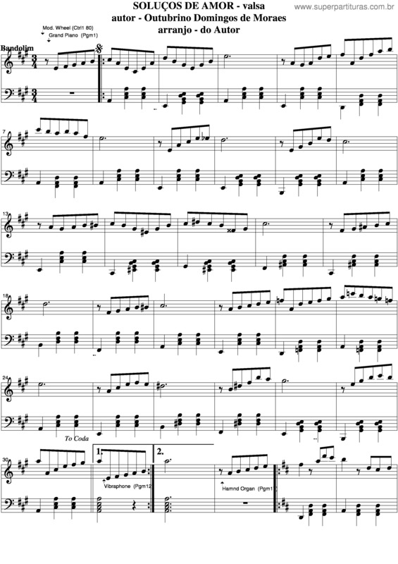 Partitura da música Soluços De Amor v.4