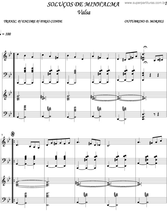 Partitura da música Soluços De Minh`Alma  v.2