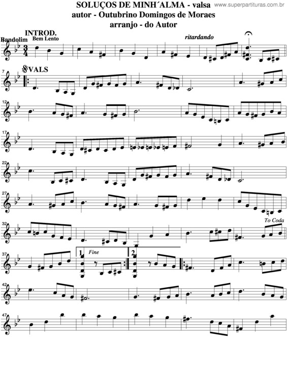 Partitura da música Soluços De Minh`Alma  v.3