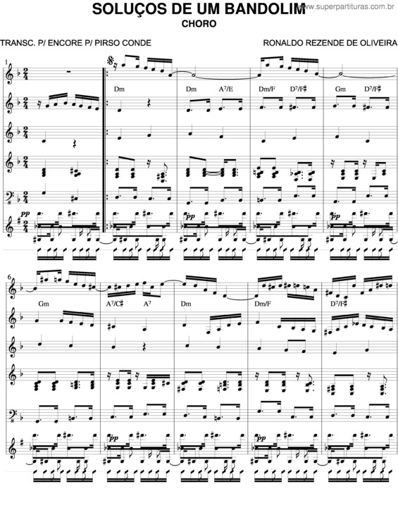 Partitura da música Soluços De Um Bandolim v.2