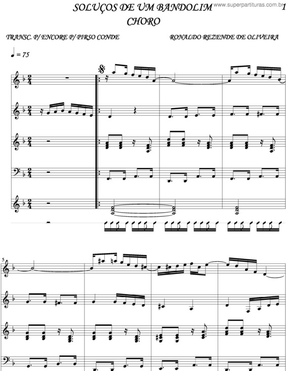 Partitura da música Soluços De Um Bandolim v.3