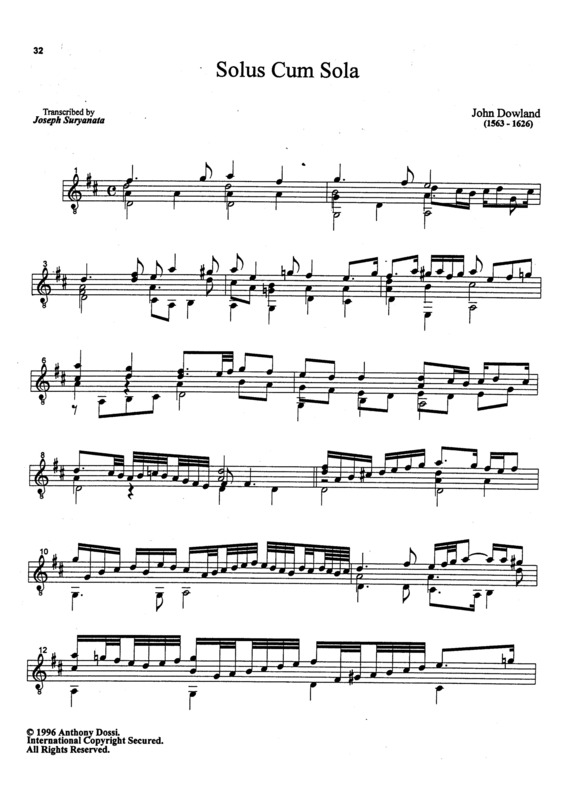 Partitura da música Solus Cum Sola