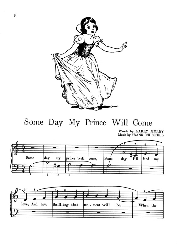 Partitura da música Some Day My Prince Will Come v.2