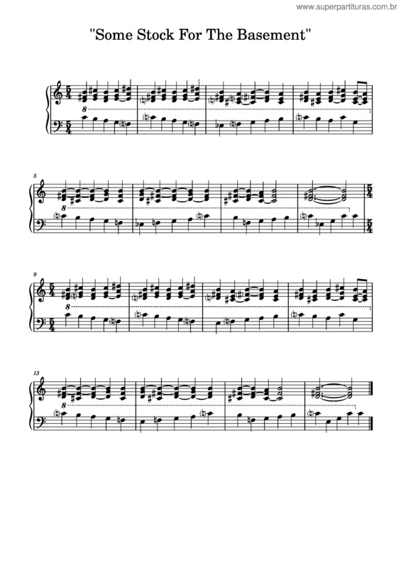 Partitura da música Some Stock For The Basement
