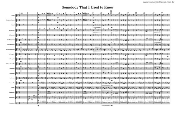 Partitura da música Somebody That I Used To Know – Gotye v.5