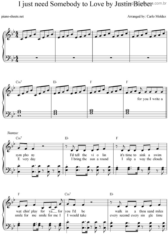 Partitura da música Somebody To Love v.6