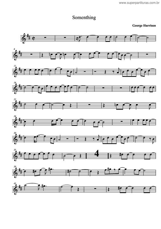 Partitura da música Somenthing