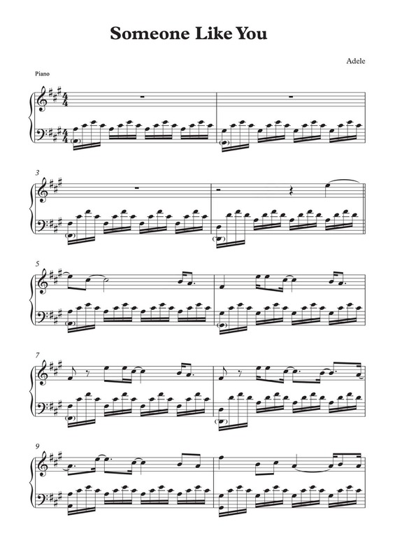 Partitura da música Someone Like You v.12