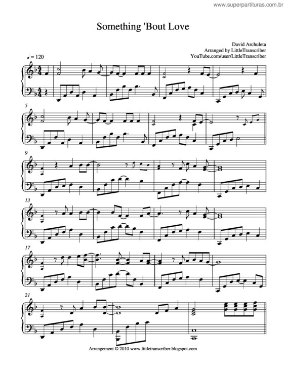 Partitura da música Something `Bout Love