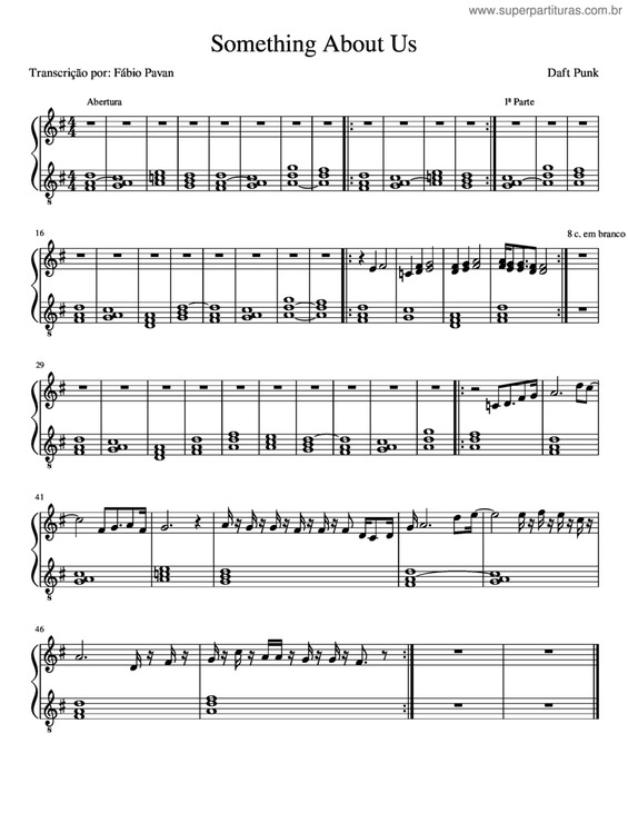 Partitura da música Something About Us