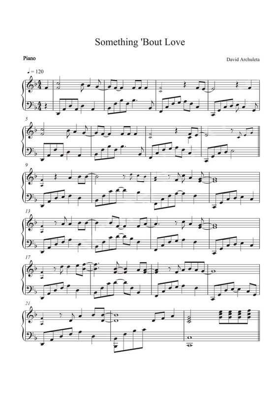 Partitura da música Something Bout Love