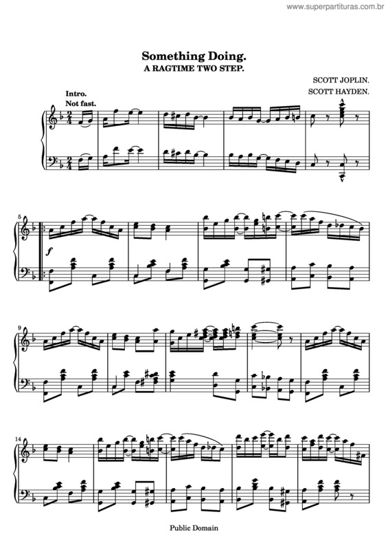 Partitura da música Something Doing