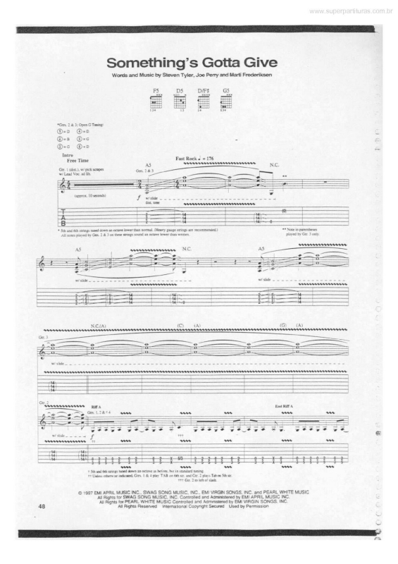 Partitura da música Something`s Gotta Give