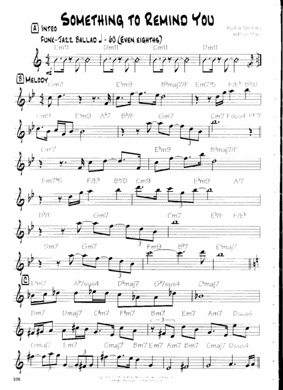 Partitura da música Something To Remind You