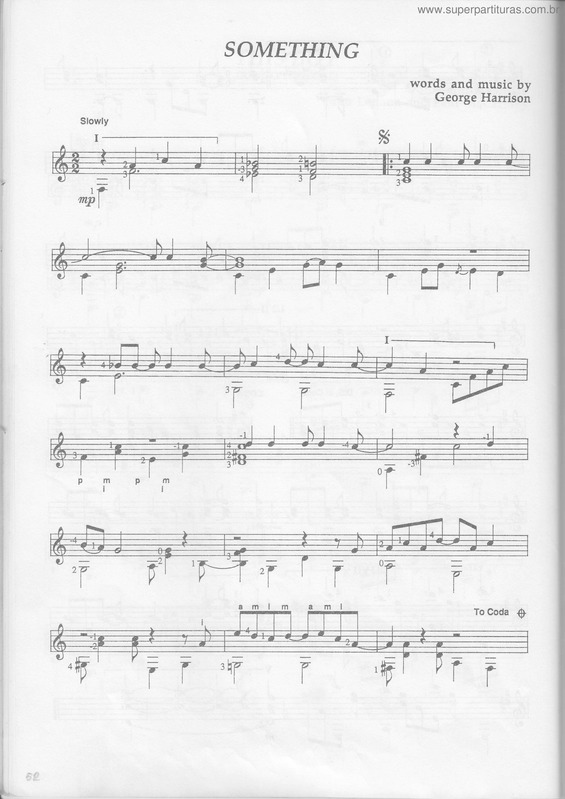 Partitura da música Something v.3