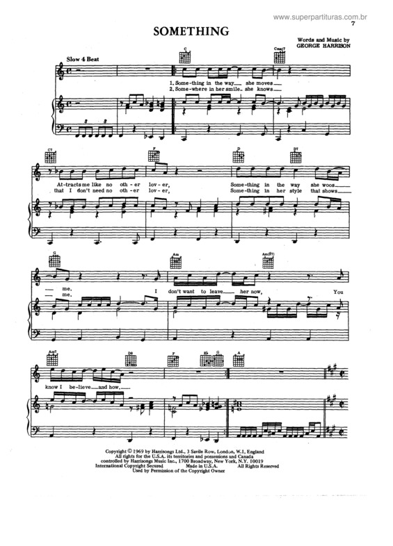 Partitura da música Something v.5