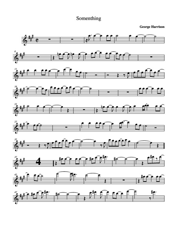 Partitura da música Something v.6