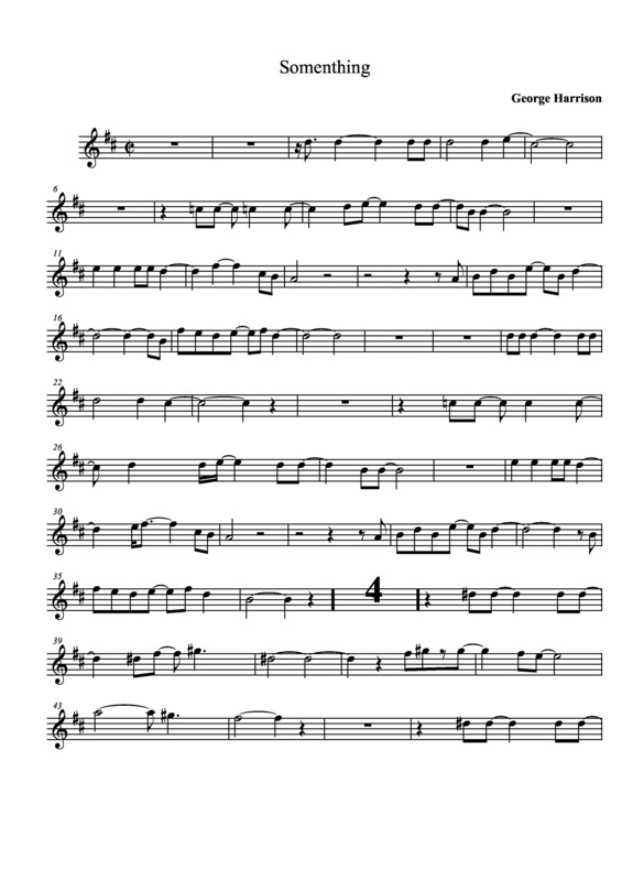 Partitura da música Something v.7