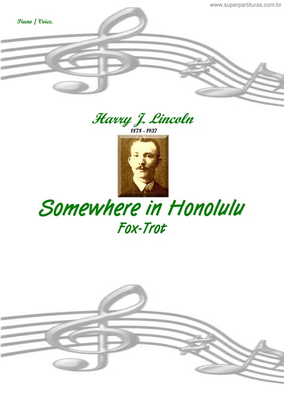 Partitura da música Somewhere in Honolulu
