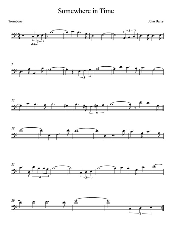 Partitura da música Somewhere in Time v.10