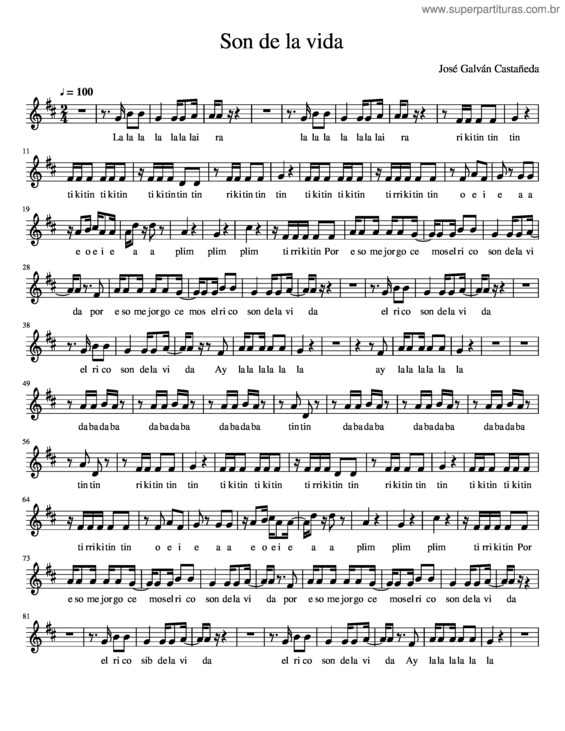 Partitura da música Son De La Vida v.2