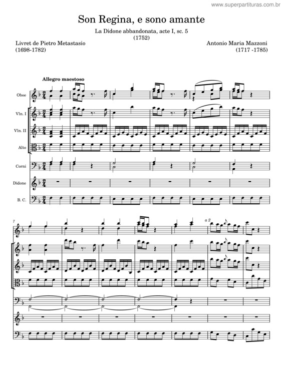 Partitura da música Son Regina, E Sono Amante v.2