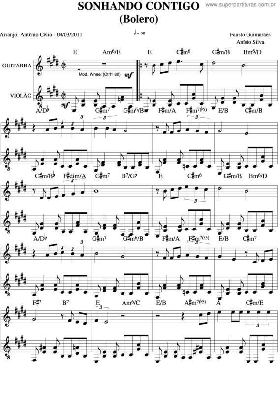 Partitura da música Sonando Contigo