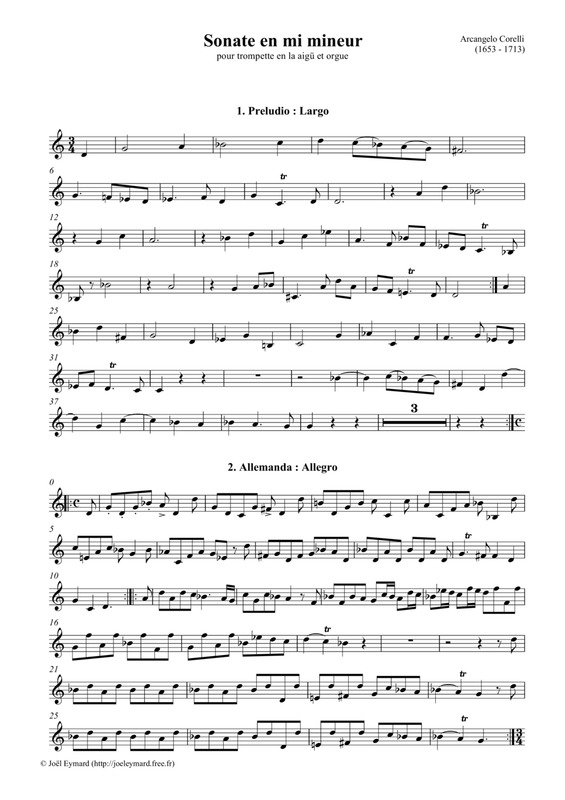 Partitura da música Sonata En Mi Mineur