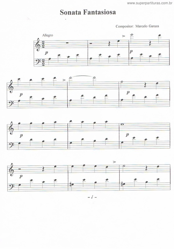 Partitura da música Sonata Fantasiosa