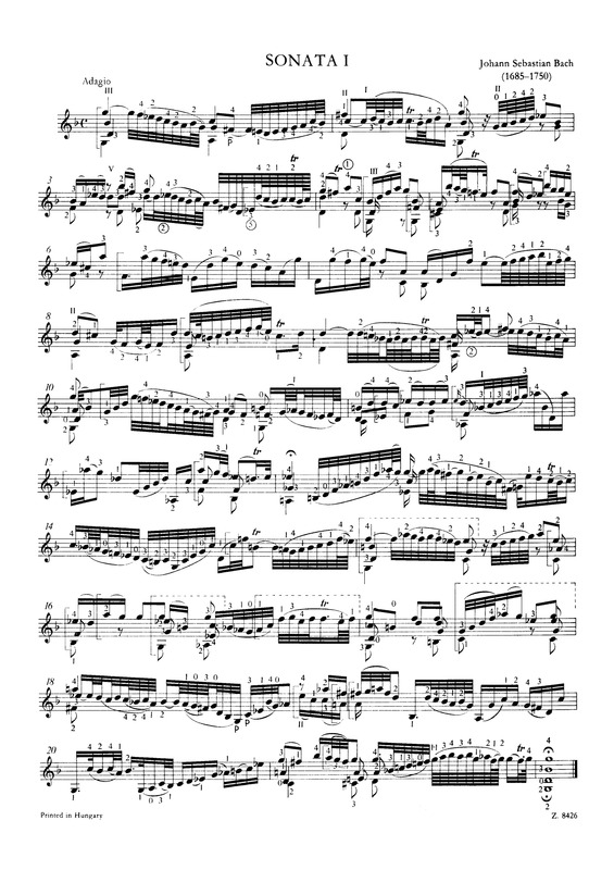 Partitura da música Sonata I