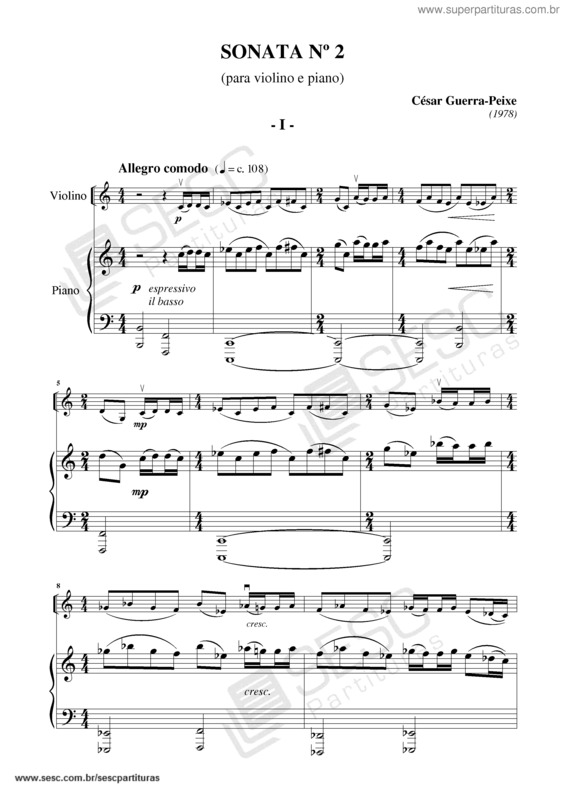 Partitura da música Sonata nº 2