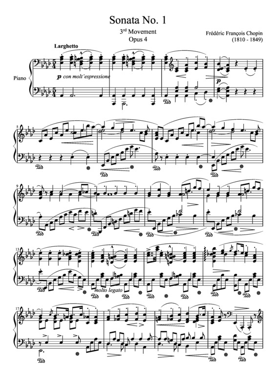 Partitura da música Sonata No. 1 3rd Movement