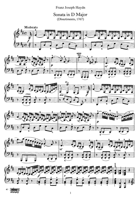 Partitura da música Sonata No. 19