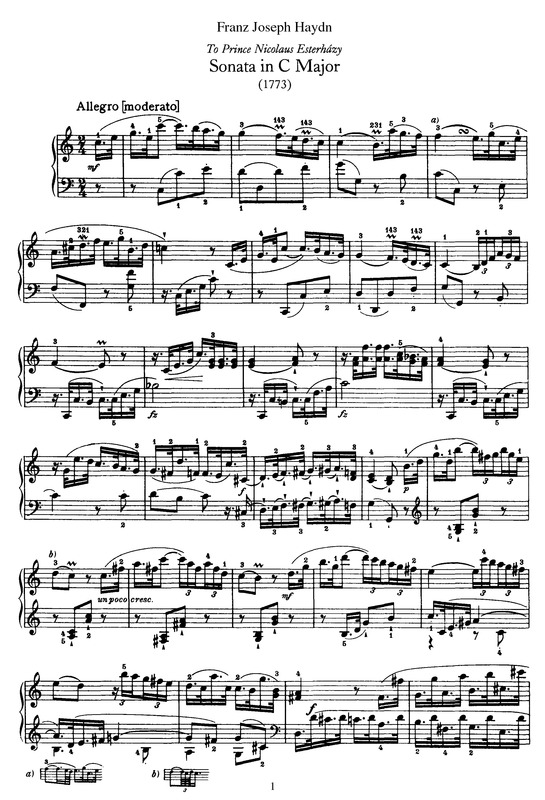 Partitura da música Sonata No. 21
