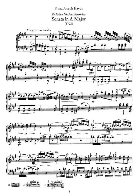 Partitura da música Sonata No. 26