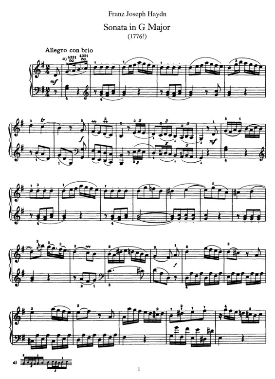 Partitura da música Sonata No. 27