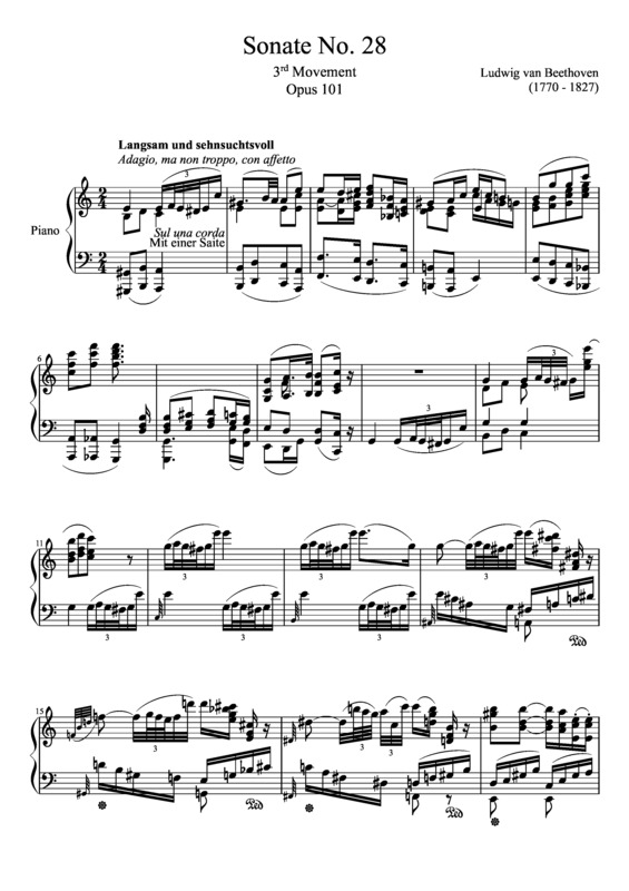 Partitura da música Sonata No. 28 3rd Movement